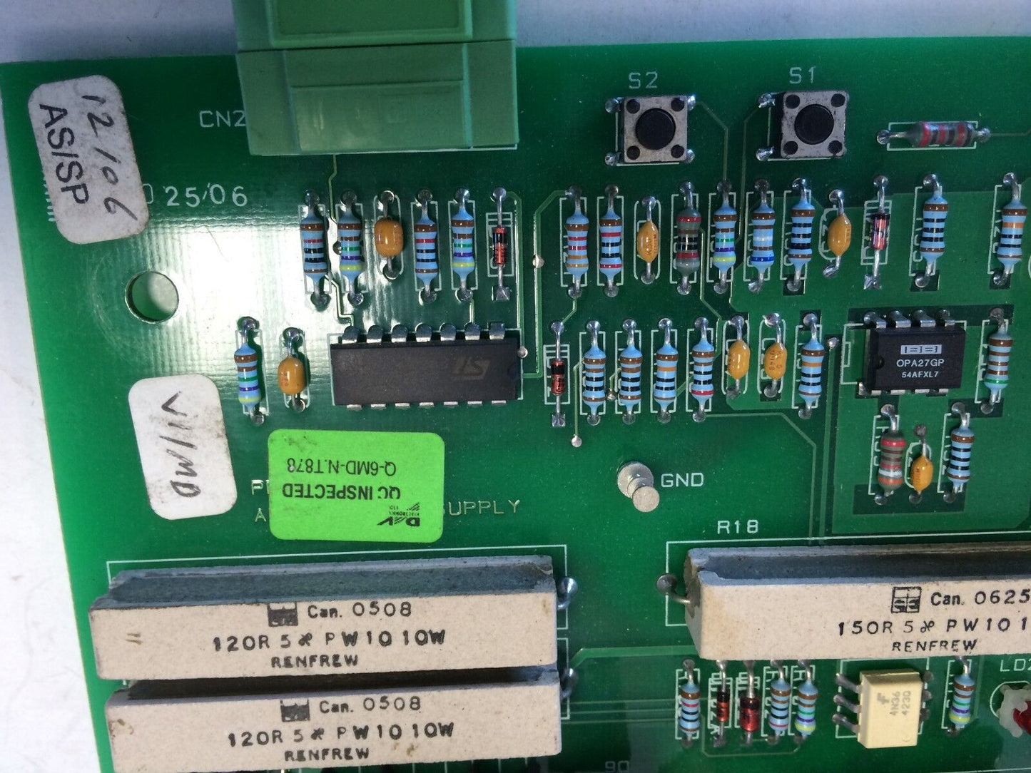 Q-6Md-N.T878,As/Sp,Alt98 Pps14,Alt-101,Pp514 Power Supply Board,510-0006,C 40,Ea