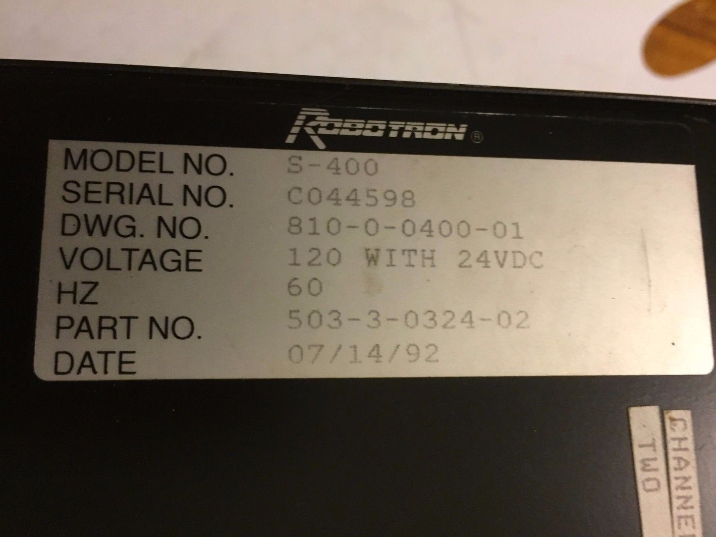 Robotron S-400,473-00372,503-3-0324-0 Power Supply 120Vac 24Vdc 503-3-0324-02,Bz