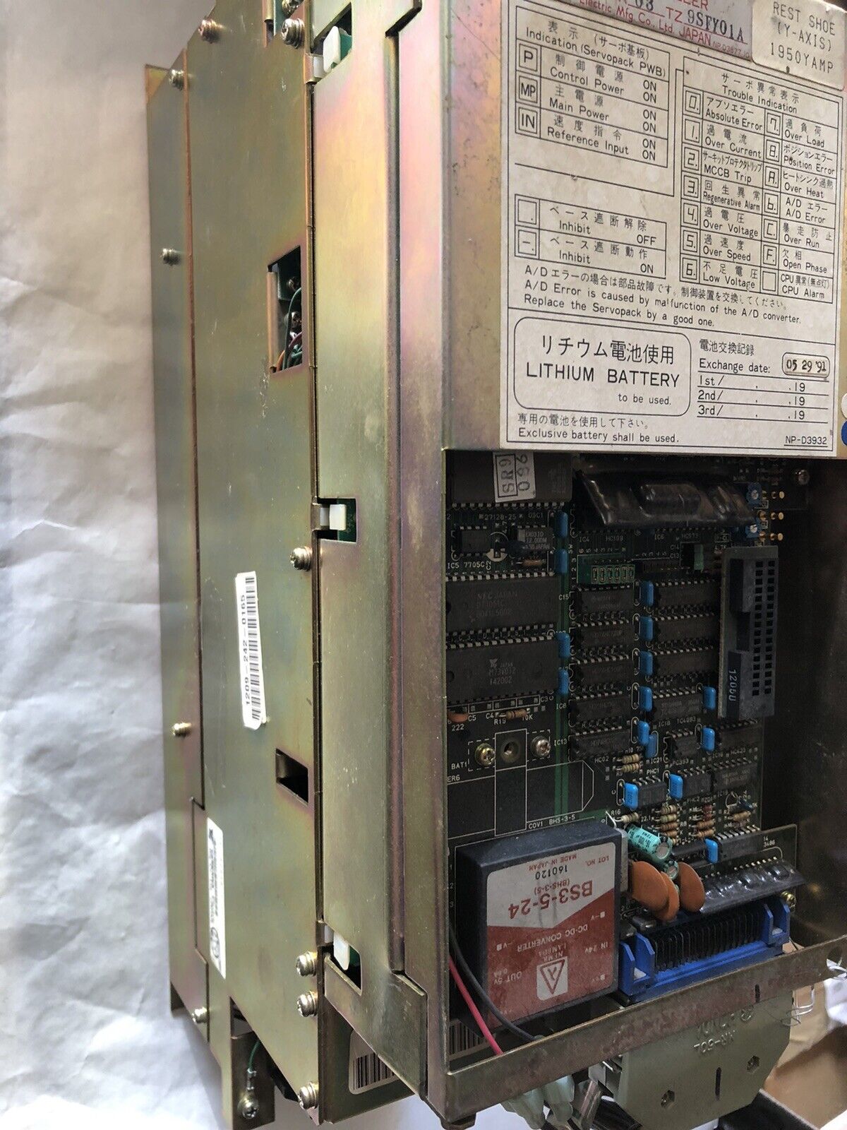Yaskawa Cacr-Sr03tz0sfy01a,Cacr-Sr03tz9sfy01a,Jasp-Tzi01b  Servo Pack,Bg