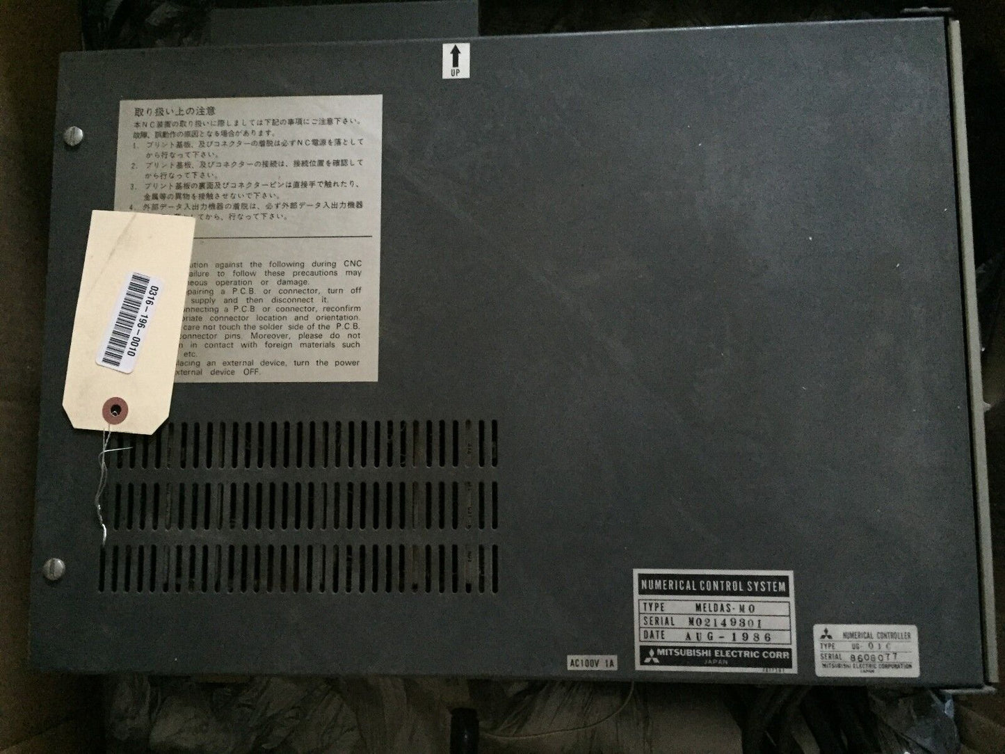 Mitsubishi Meldas-M0,Ug-01C,Meldas-Mo,Ug-O1c Numerical Control System,Be