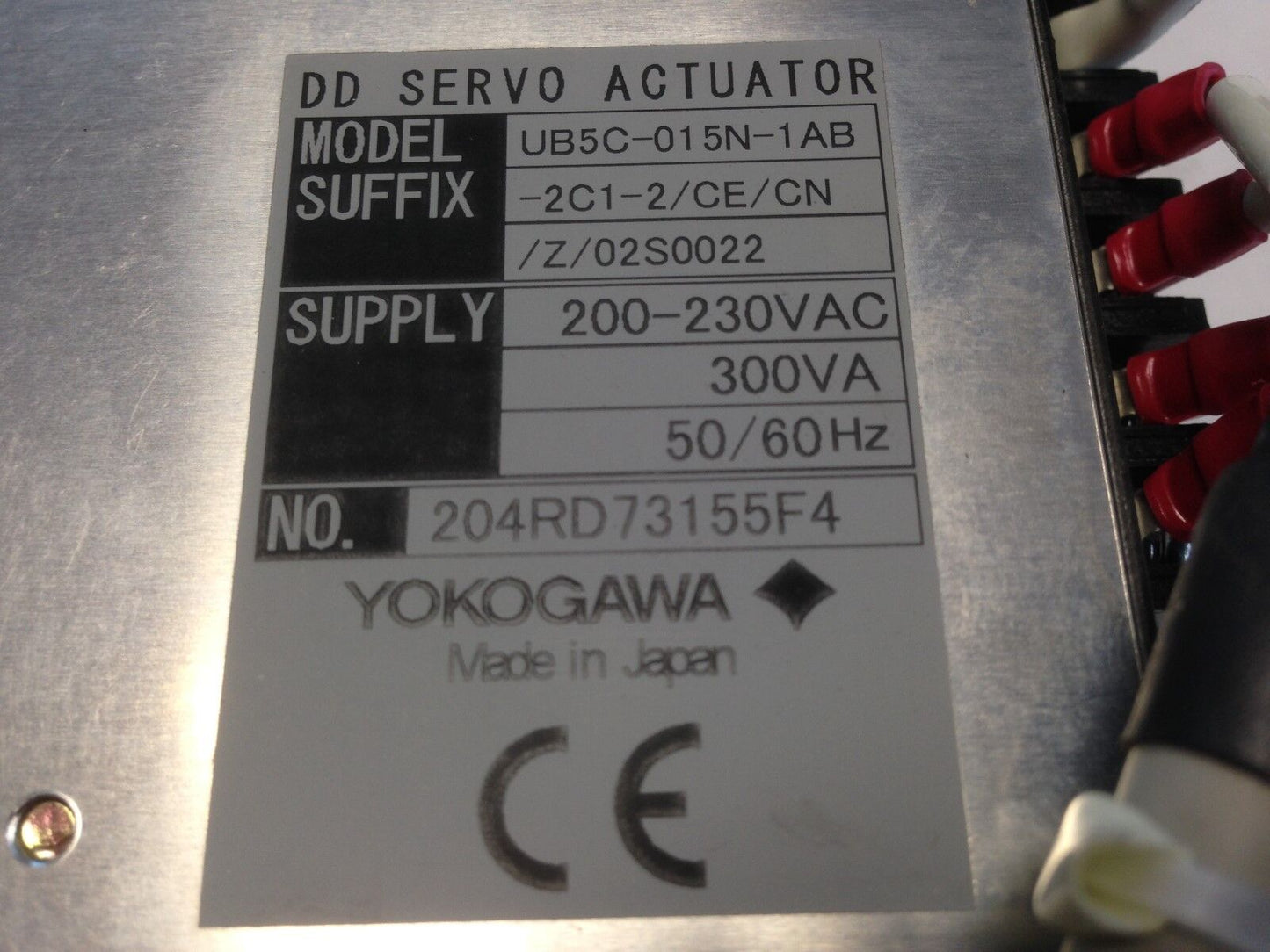 Yokogawa Ub5c-015N-1Ab Dynaserv Dd Servo Actuator Drive,200-230Vac,Di