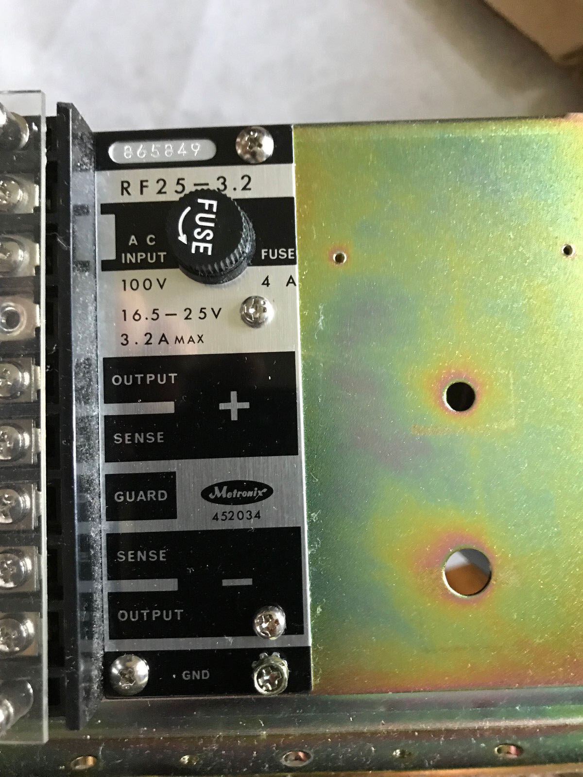 Metronix Rf25-3.2,452034 Rf25-3.2 16.5-25Vdc Power Supply,Es