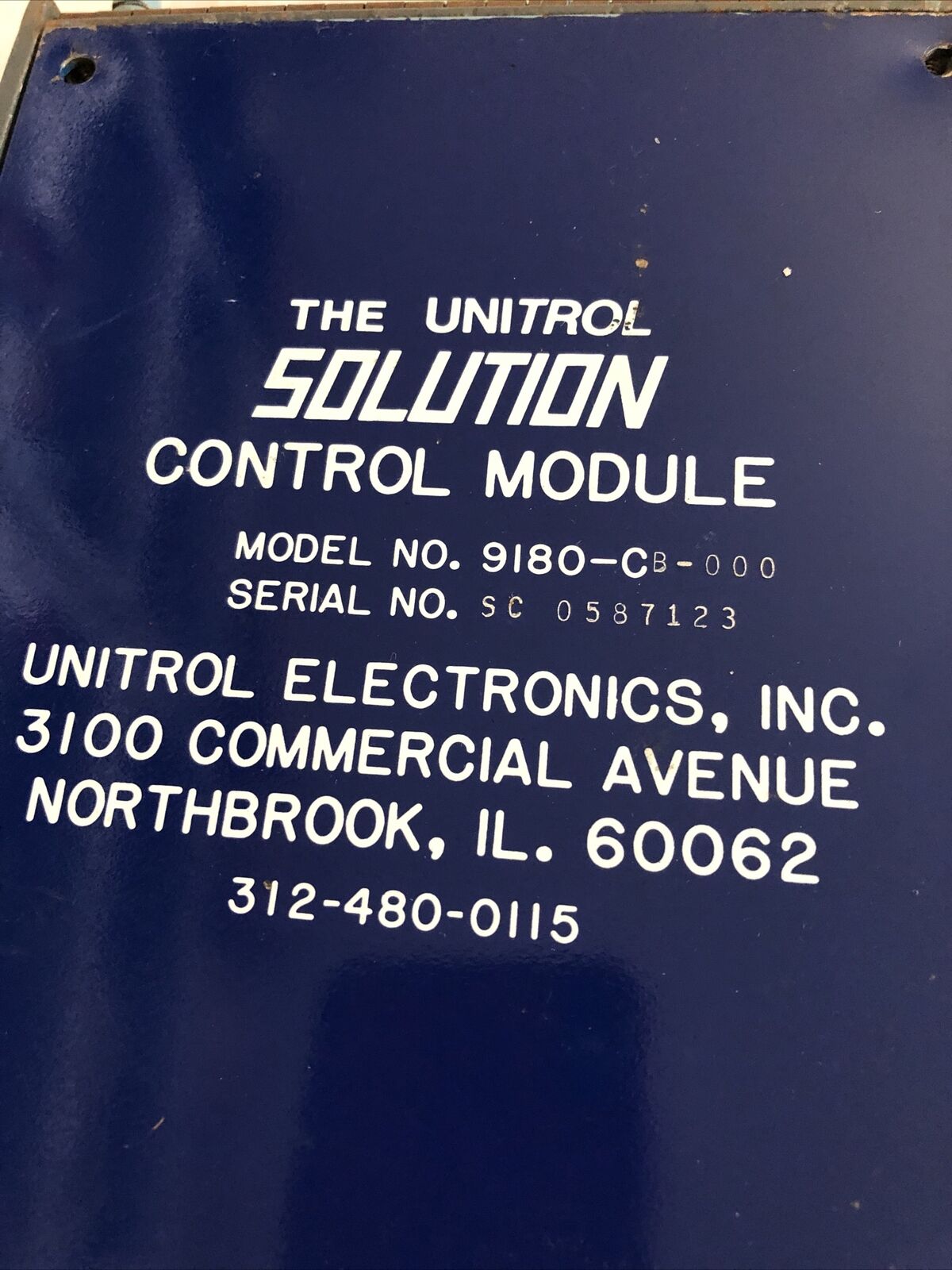 Unitrol 9180-Cb-000 Solution Control Module, Dc