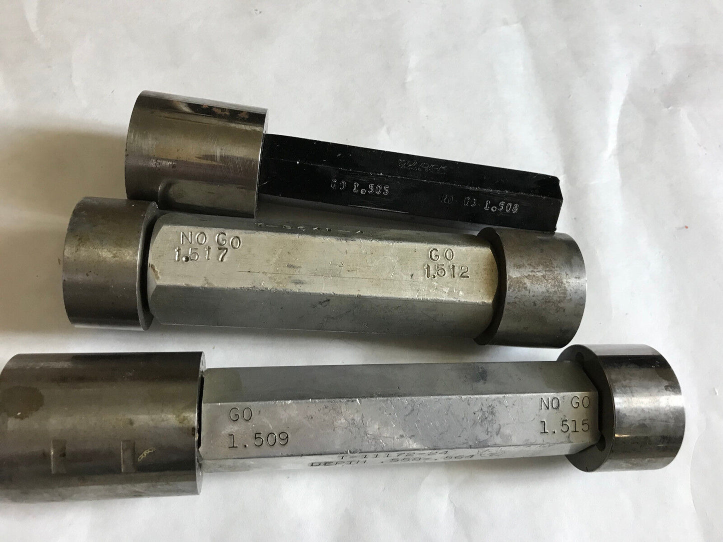 Lot The Pipe Machinery  Go No Go Plug Gage Nogo 1.505 1.517 1.512 1.509 1.515,Ad