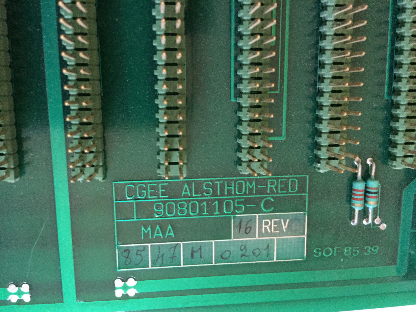 Cgee Alsthom Maa, 90801105-C Rev..C Cgee Alsthom-Red Pcb Board,Cz