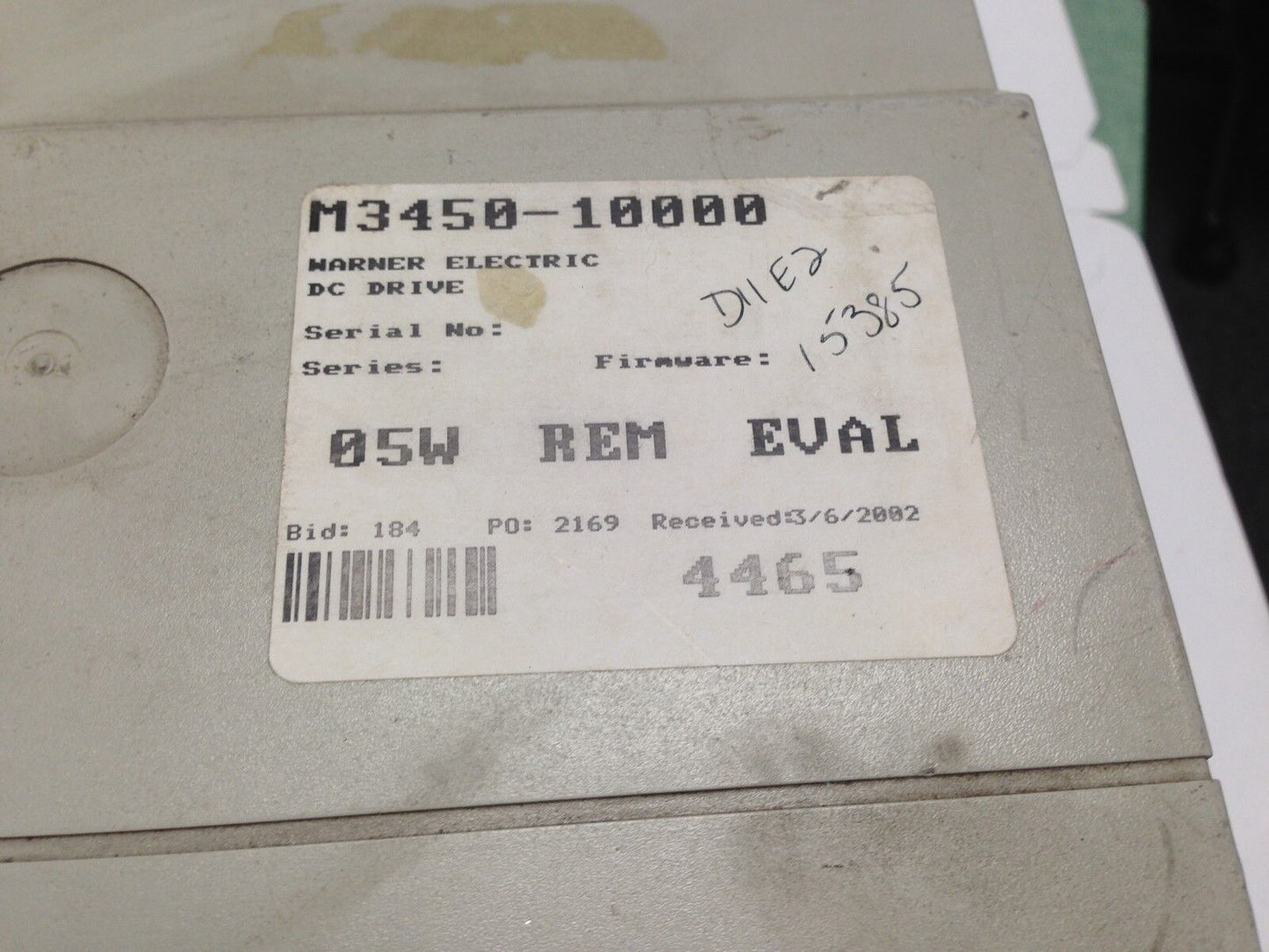 Seco Mentor M3450-100000 Warner Electric M3000 Dc Drive,M34-6M4q56,M346m4o56,Ch