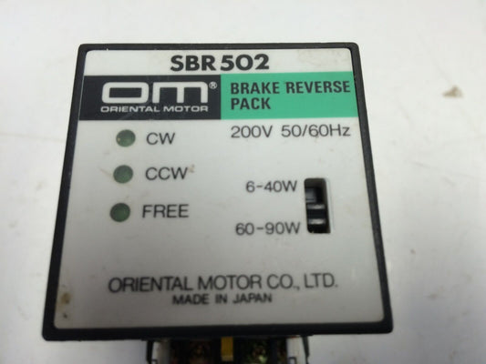 Oriental Motor Sbr502 Motor Control Brake Reverse Pack Om  Sbr5o2,Sd