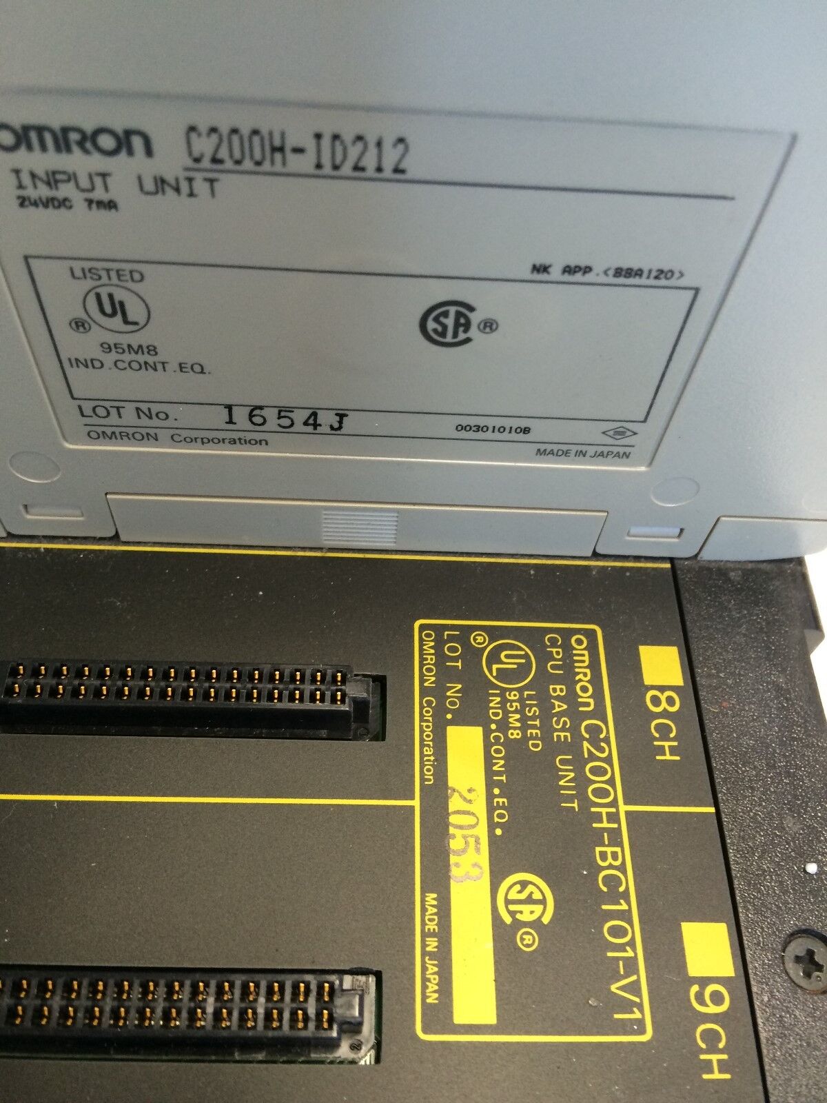 Omron Sysmac Oc222,Id212,C200h-Ad001,C200h-Oc222,C200h-Id212,C200h-Bc101-V1,Bq