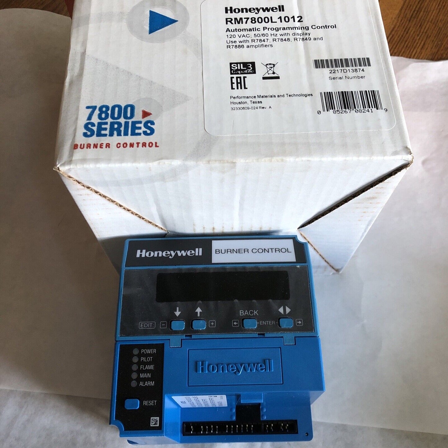 New Honeywell Rm7800l1012 Burner Control Rm7800l 1012,S7800a 1001,Su