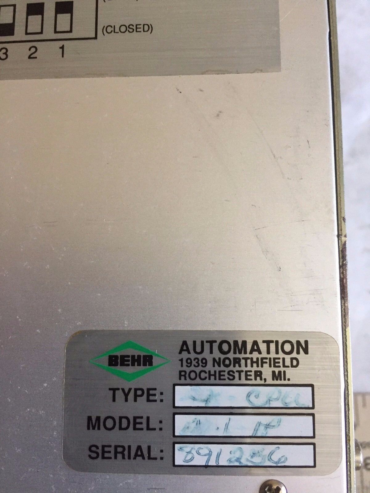 Behr 2K Cpu Module  Type 4-Cpu W.1 Ip W I Ip W.1 H,Fd