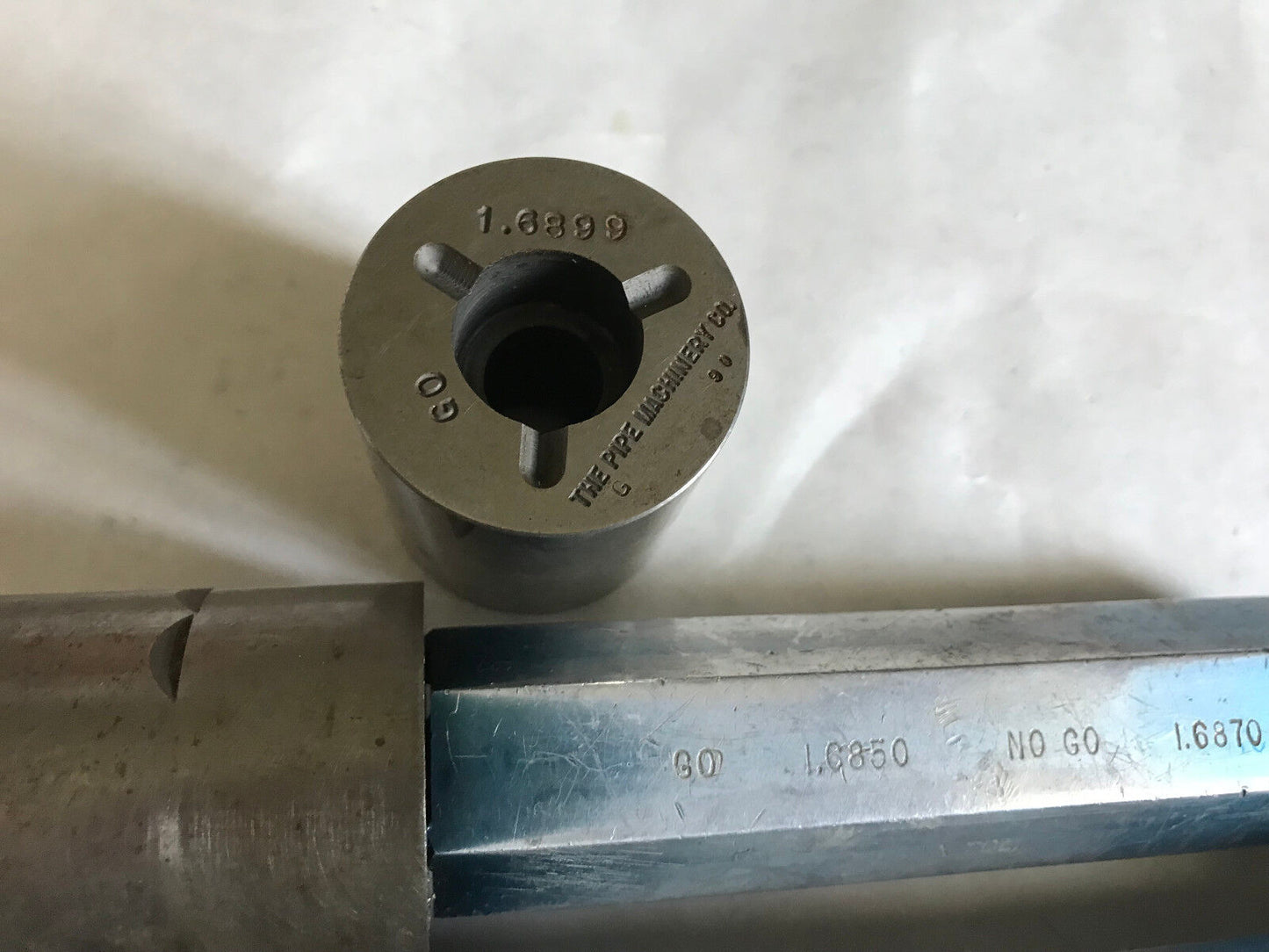 Lot The Pipe Machinery  Go No Go Plug Gage 1.6850 1.6870 1.6850 1.6899,Ad