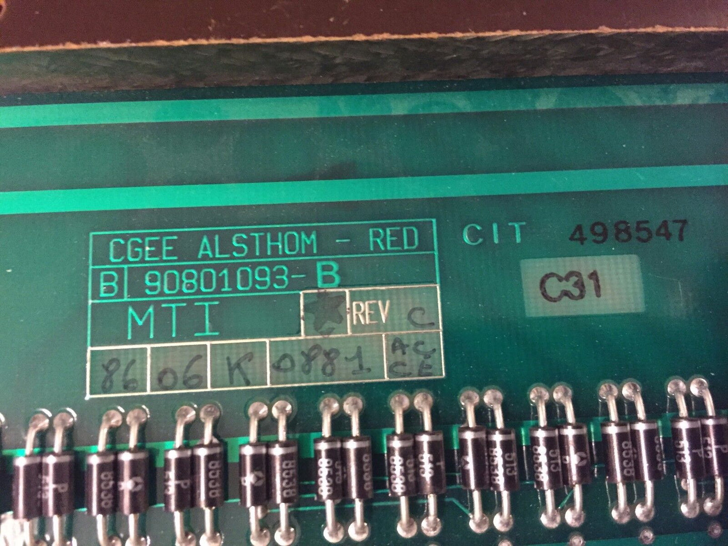 Cgee Alsthom-Red 90801093-C,Mti Cgee 90801093-B Cegelec Module,Ed,Bl