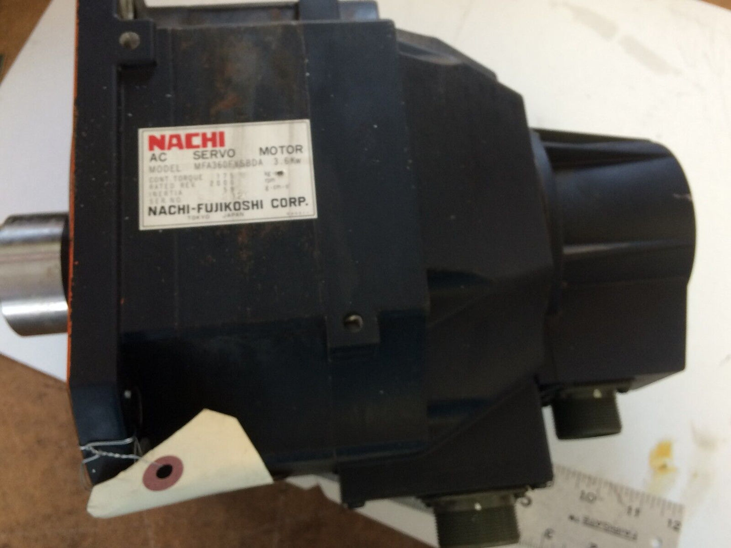 Nachi-Fujikoshi Nachi Mfa360fysbda Ac Servo Motor, 3.6 Kw, Rpm: 2000,Tb