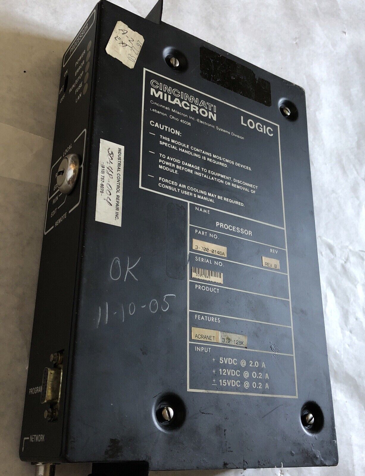 Cincinnati Milacron 3-700-0146A Logic Processor,Bl