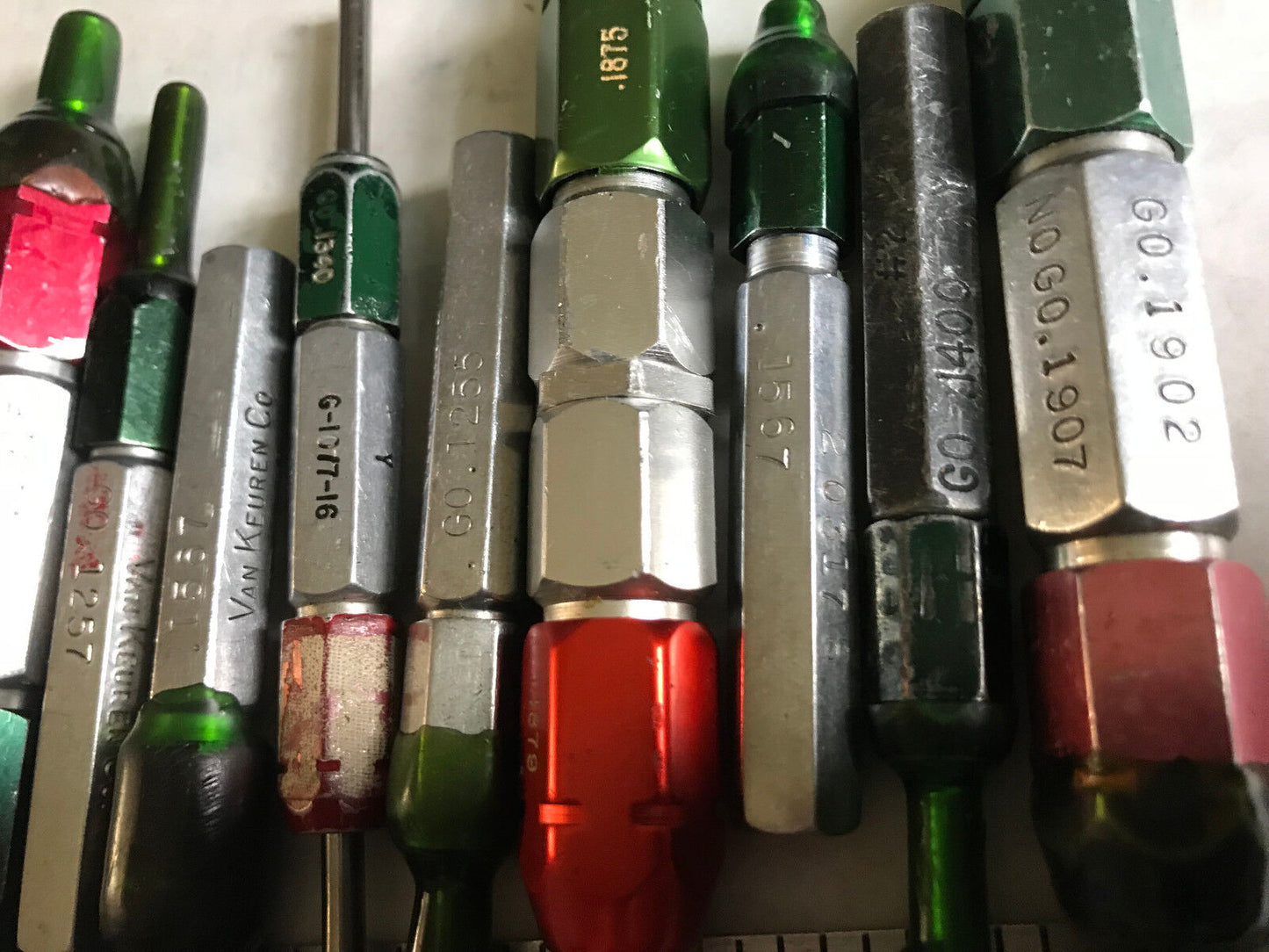 Lot Plug Gage Go Nogo Van Keuren .1865,1915,1902,1907,1800,1830,1876,1875,Es