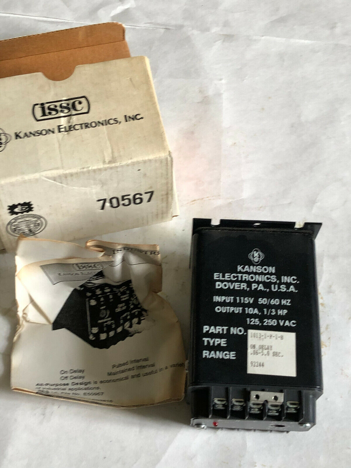 New Issc 1013-1-F-1-B,Kanson 92244 Switch Contactor Relay Controller,Bi