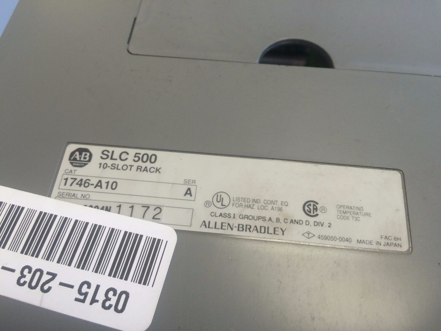 Allen Bradley 1746-P2,1747-L524,1746-A10,Slc 500 Plc System,Cpu,I/O Module,Cx