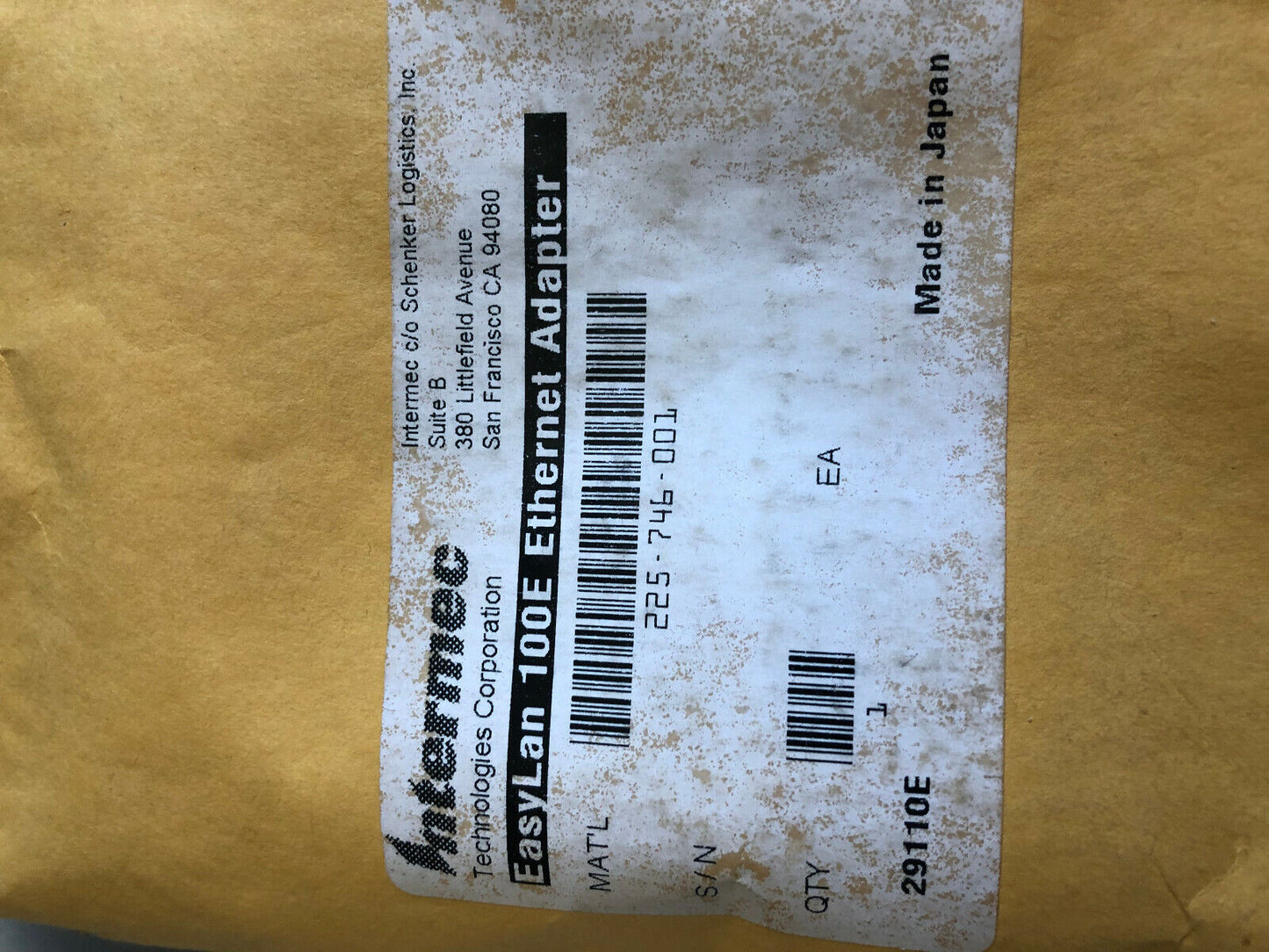 New Intermec 225-746-001 Intermec An2,Intermec Easylan 100E Ethernet Adapter,Cf