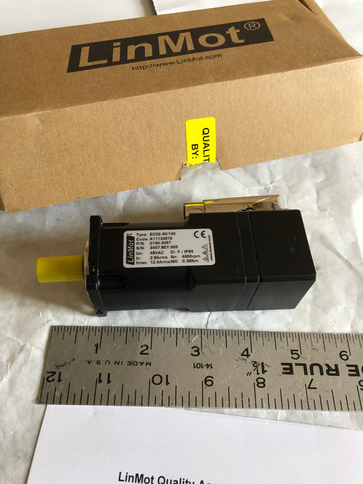 New Linmot Ec02-40/140 Ec Servo Motor,Linmot 01503457,48Vac,4000Rpm,A11133610,Cy