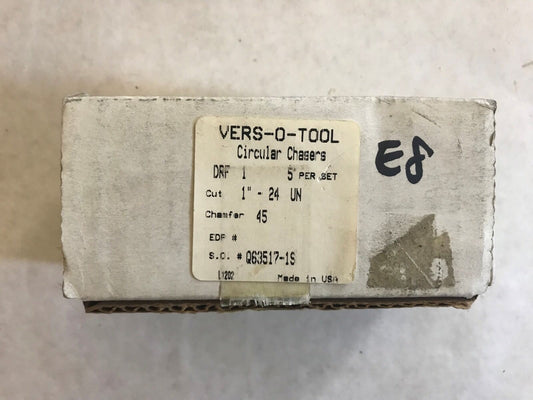 Nib Vers-O-Tool 1"-24 Un,  Circular Die Chaser Drf-10 1-24,1 Set  5Pcs , Ej