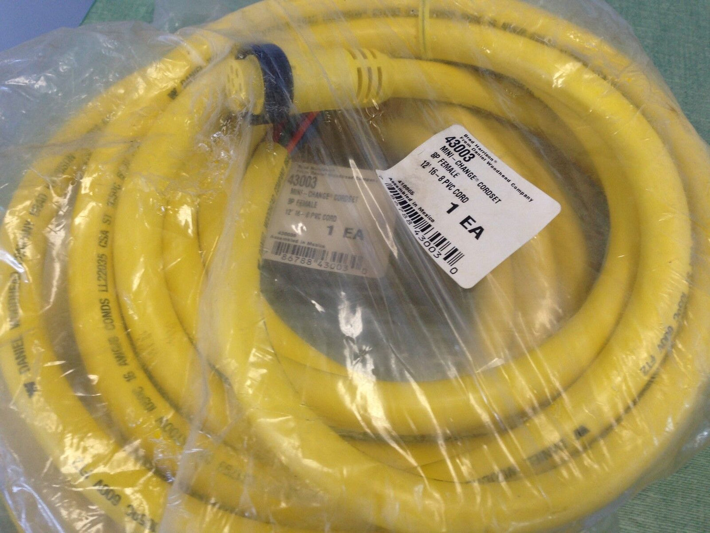 New Brad Harrison 43003 Daniel Woodhead,600Volt 7Amp,Mini Change Cordset 20,Sh