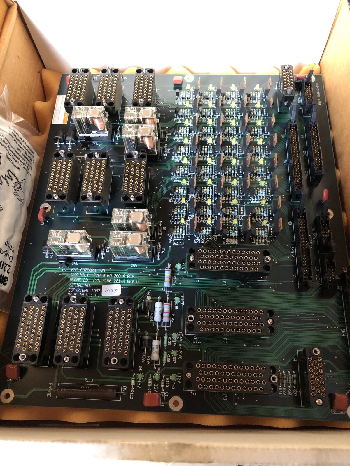 Fmc 3160-200-A Robotic Distribution 3160-201-A  Pcb Board Rci-M 94V0,Bo,Fl