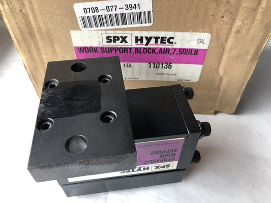 New Spx Hytec 110136 Model B Work Support Block,Air,7500Lb Capacity,Ta