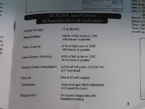 Magtech Ltm-200D,Ltm-200D-G-21.5 In Magnetostrictive Level Transmitter, 500Mv,Dh