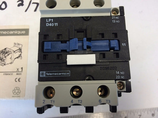 New Telemecanique Lp1 D4011 Ew  Contactor 40Amp 3Pole,48Vdc,1No/Nc Contractor,Ad