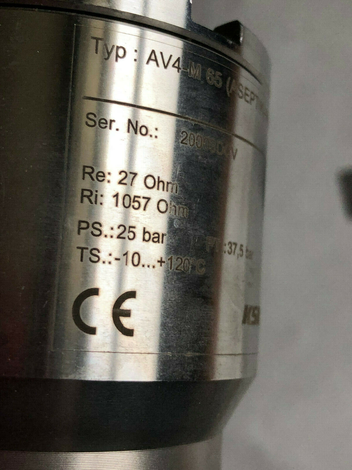 New Ksr Kuebler Av4-M 65 (Aseptik)-Vk5-L 260/14-Ve52r  Indicator,L 260Mm,Sj