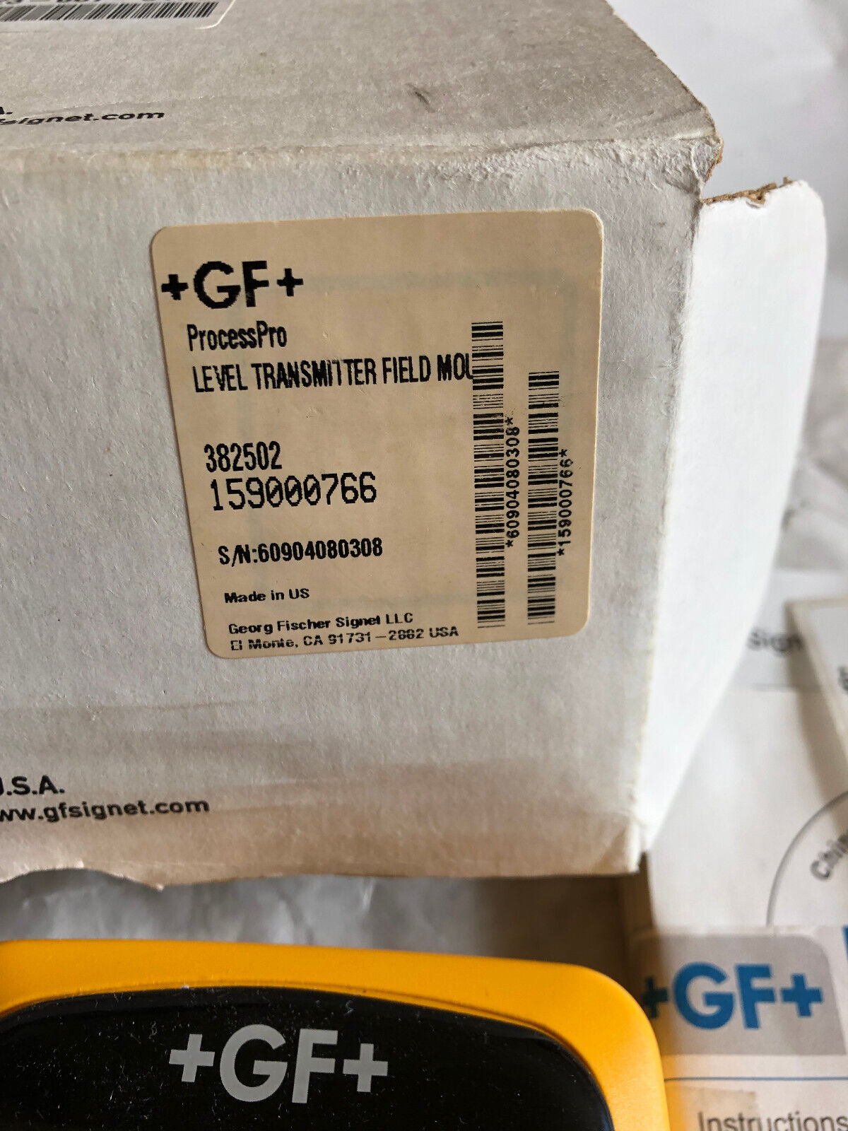 George Fisher 382502 +Gf+ 3-8250-2 Processpro Level Transmitter Field Mount,An