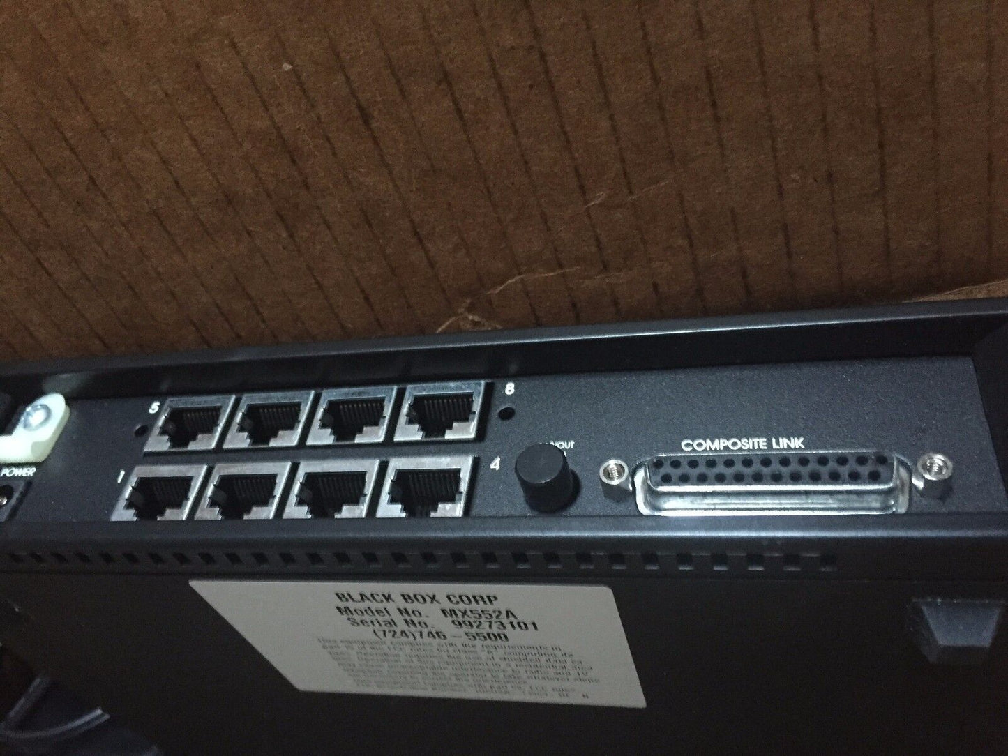 New Black Box  Mx552a Corp Multimux 8 Port,Black Box 724-746-5500,Bv
