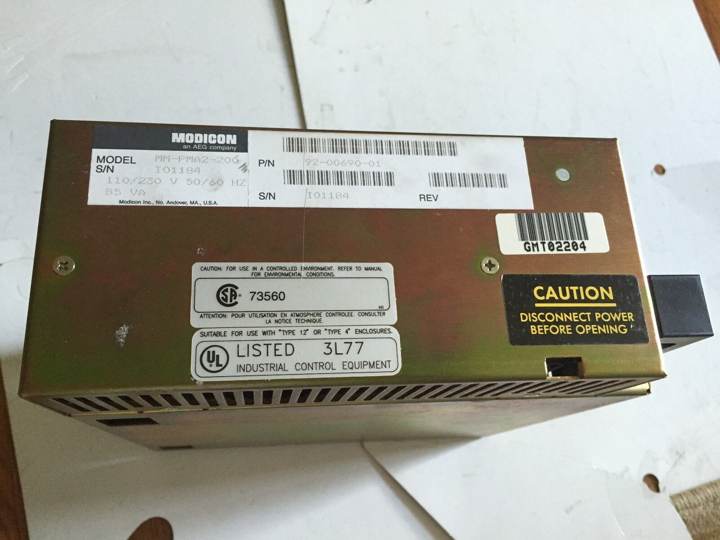 Modicon Mm-Pma2-200,92-00690-01,Pa-0602-000 Panelmate Compact-2,Ea
