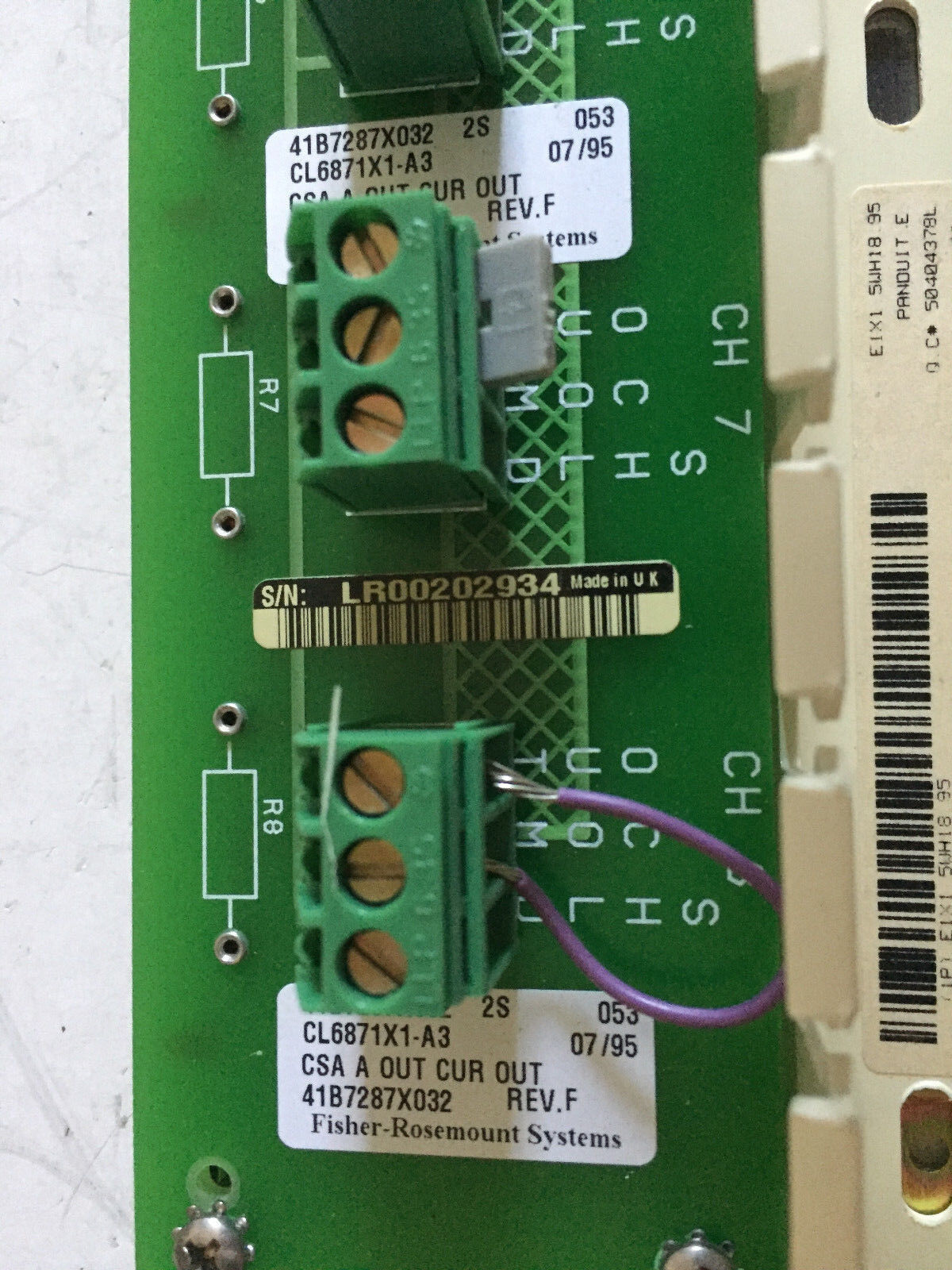 Fisher-Rosemount 41B7287x032,Cl6871x1-A3 Csa A,Fisher 31B6402,Cl6871,Bw