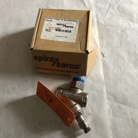 Spirax Sarco Td42l M18 W/ Blowdown Valve Thermodynamic 3/4” Steel Steam Trap,Ss