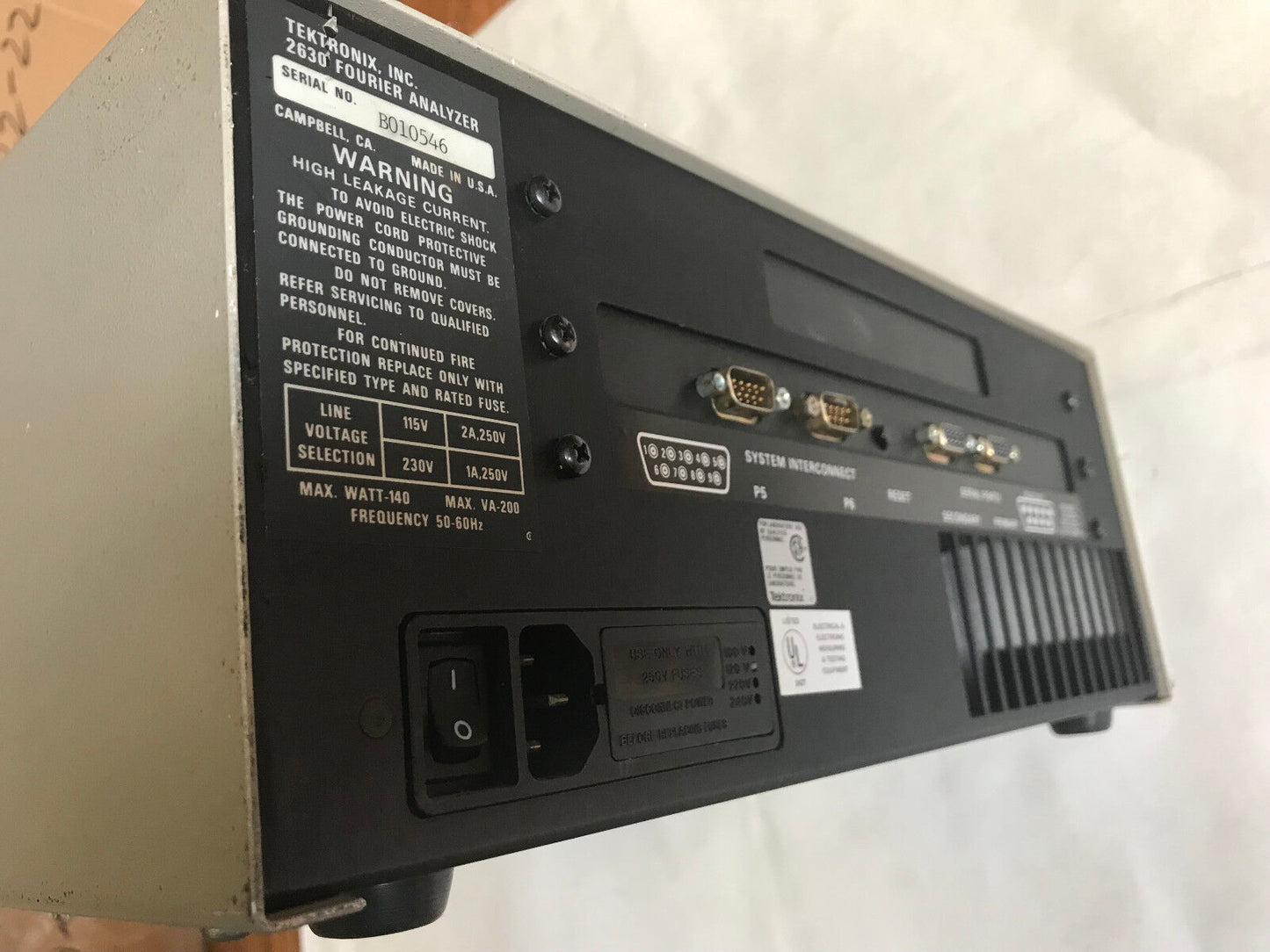 Tektronix 2630 Fourier Analizer Controller 2 Channels,Er