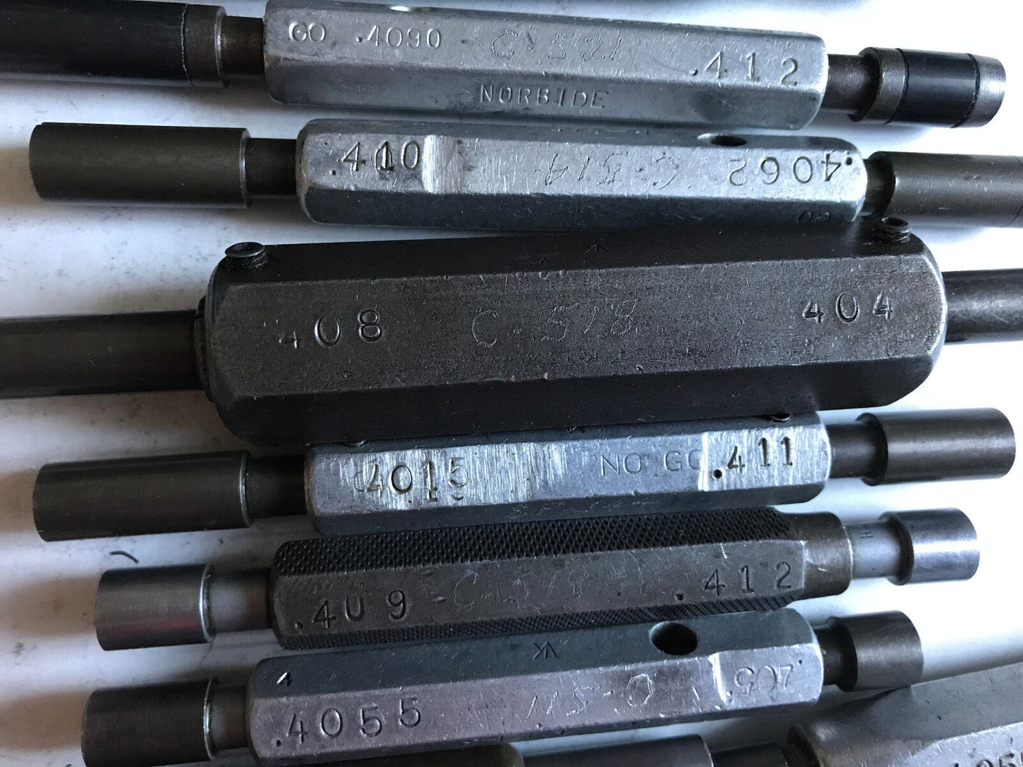 Lot The Pipe Machinery Go No Go Plug Gage .410,.4062,.409,.4120, .401,.412,Sa