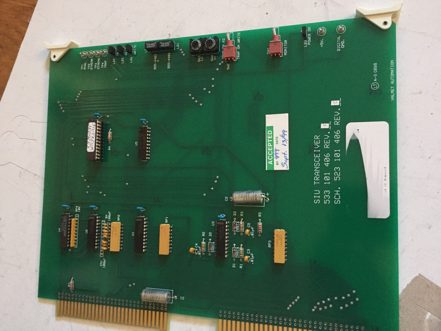 Valmet Automation 533 101 406 Rev.F,523 101 406, Siu Transceiver ,Cs