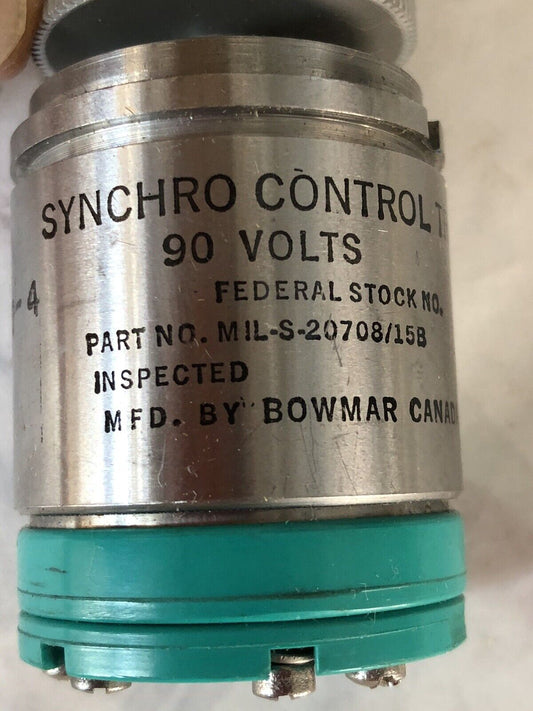 New Bowmar Mil-S-20708/15B,695-4-40100-4 Aircraft Synchro Control Transformer,Dl
