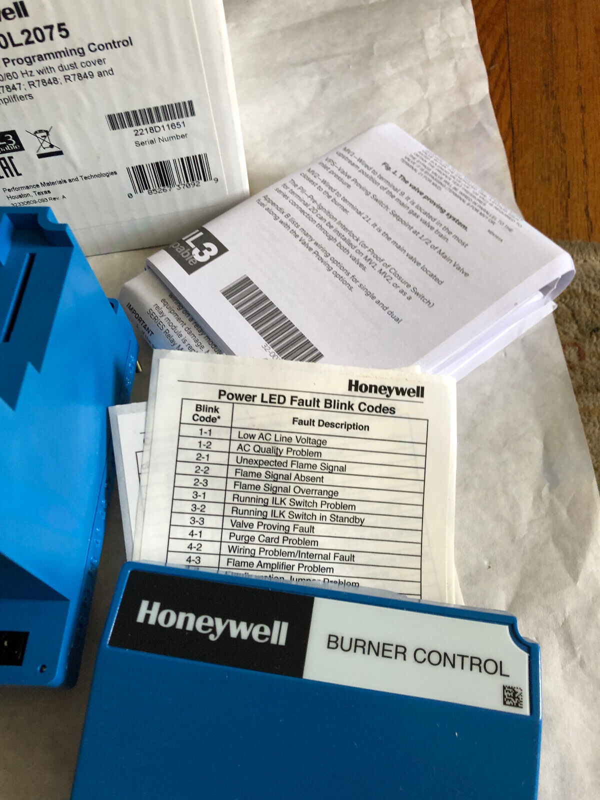 New Honeywell Rm7840l2075 Automatic Burner Control 7800 Series,Rm7840 L 2075,Bw