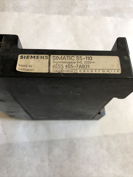 Siemens 6Es5 405 7Ab 21,Simatic S5-110 Input Module,Sl