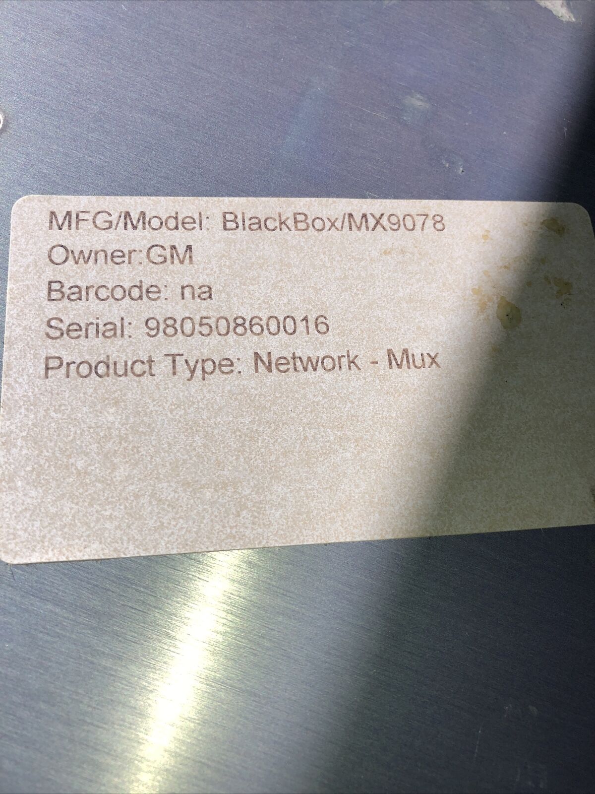 Black Box  Mx9073,Ce168 X,Blackbox Esprit Stat Mux 16-Channel V.35,Al