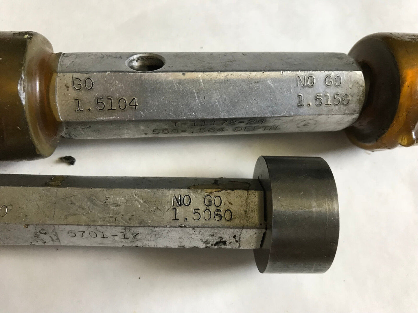 Lot The Pipe Machinery Go No Go Plug Gage Nogo  1.5060 1.5104 1.5156,Ac