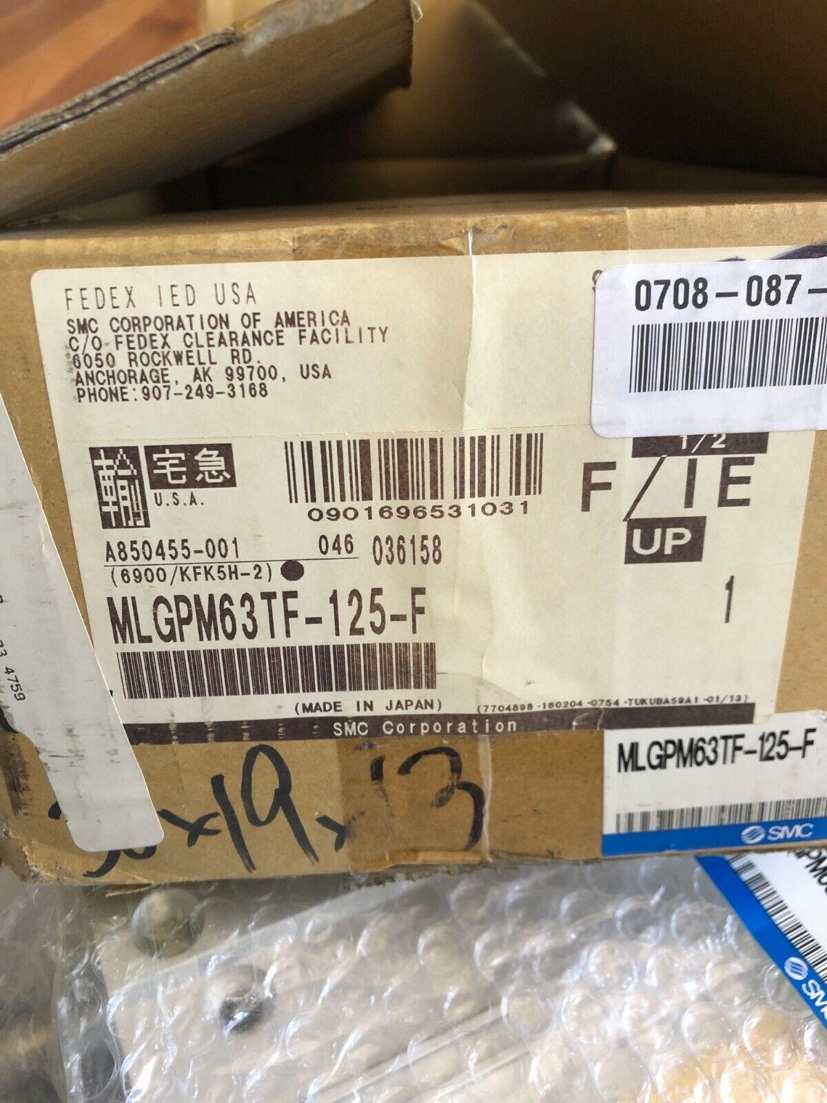 New Smc Mlgpm63tf-125-F Slide Cylinder,Smc Mlgpm63tf 125 F,An
