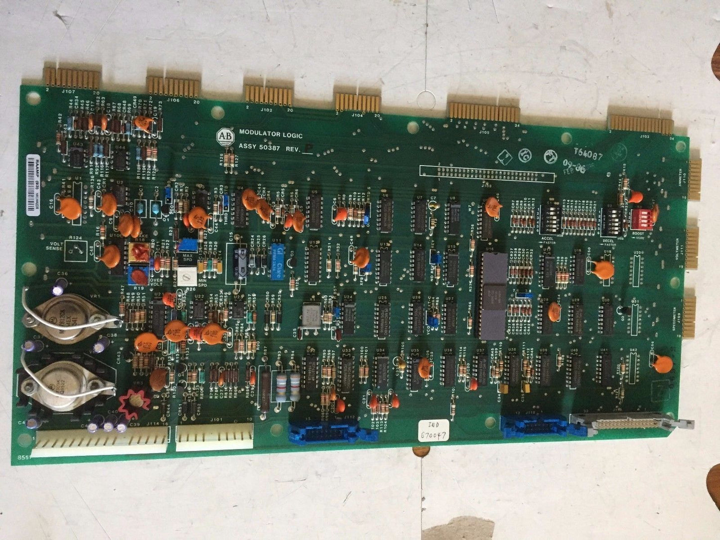 Allen-Bradley 50387 Rev P, Allen-Bradley Assy 50387 Modulator Logic Board,Ae,Tl