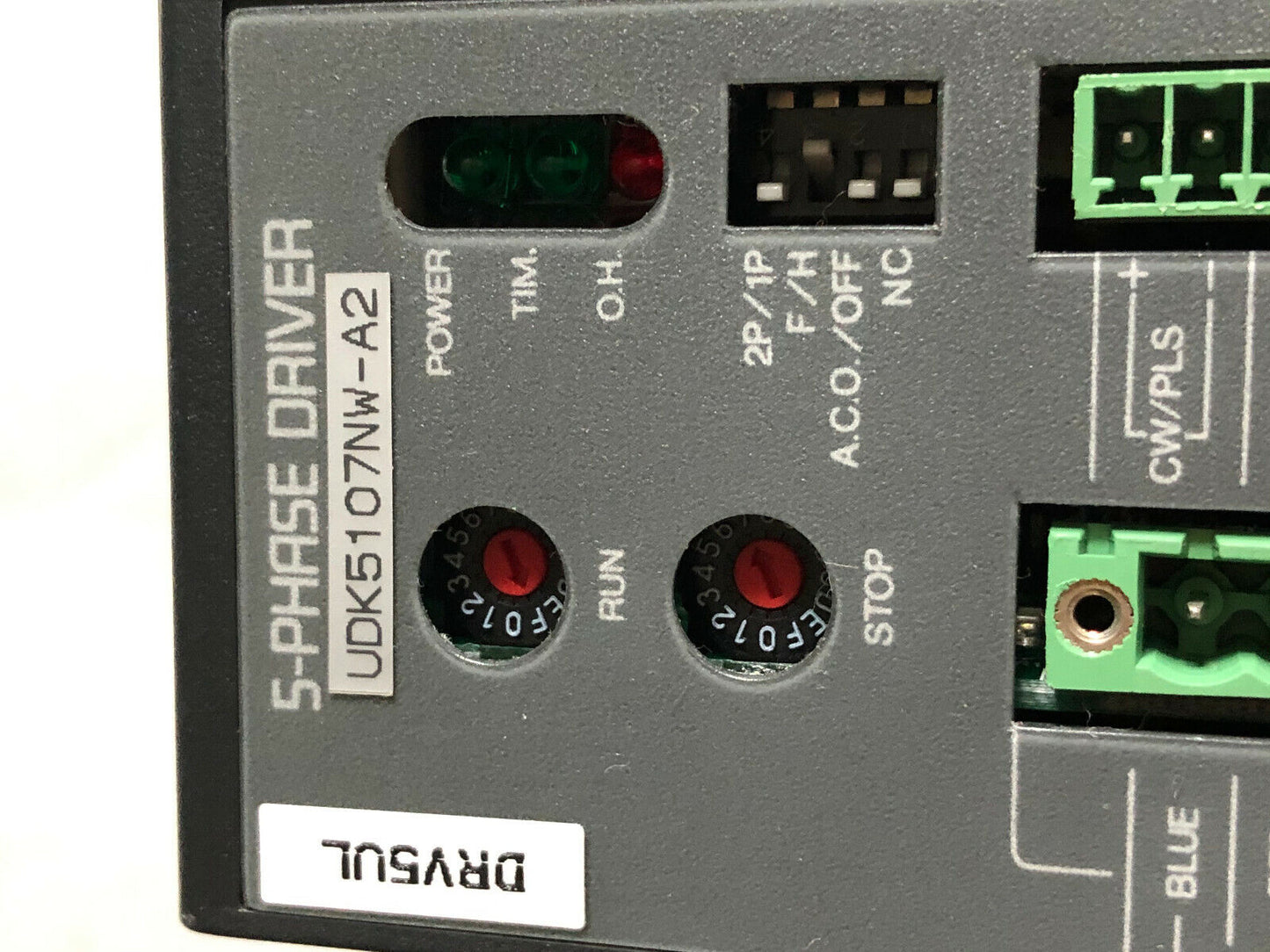Vexta Udk5107nw-A2 Stepper 5-Phase Driver 4Amp 100/115V,Drv5ul,Uok5107nw-A2,Cl