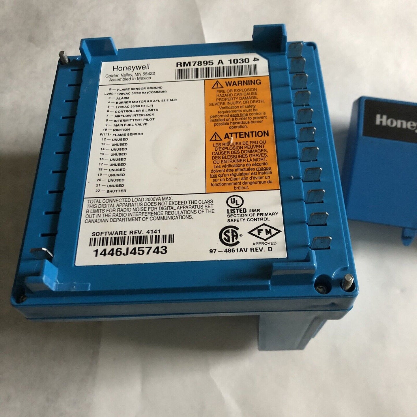 Honeywell Rm7895a 1030 Burner Control Rm7895a1030 Controller,Eh