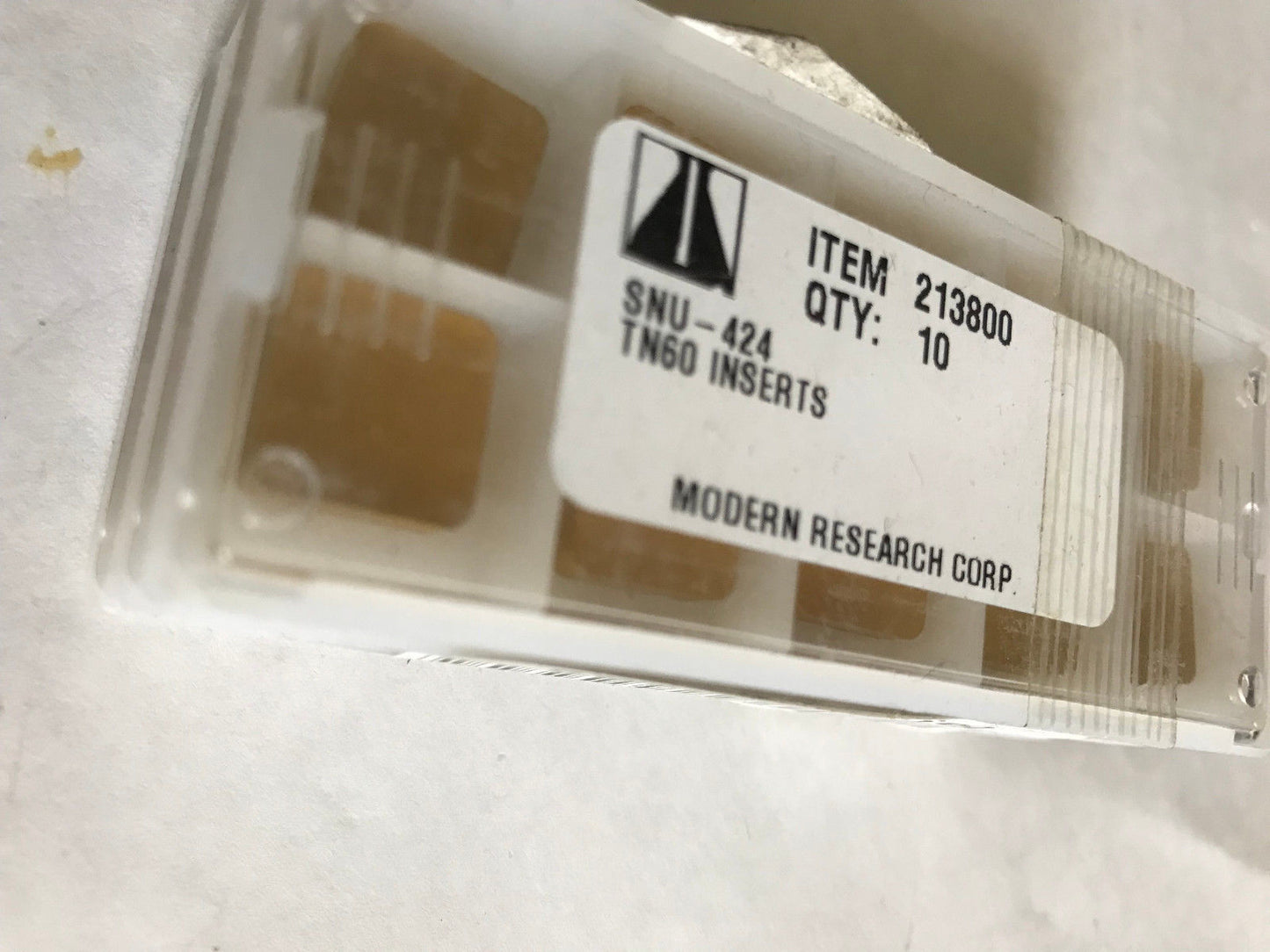 New Lot 30 Modern Research Snu-424 Carbide Inserts,Tin 213800  Tn60,Sa