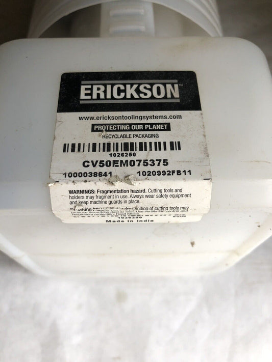 Erickson Cv50em075375 Cat-50 Milling Tool Holder, Bore: 19Mm, Gage: 4" ,Tc