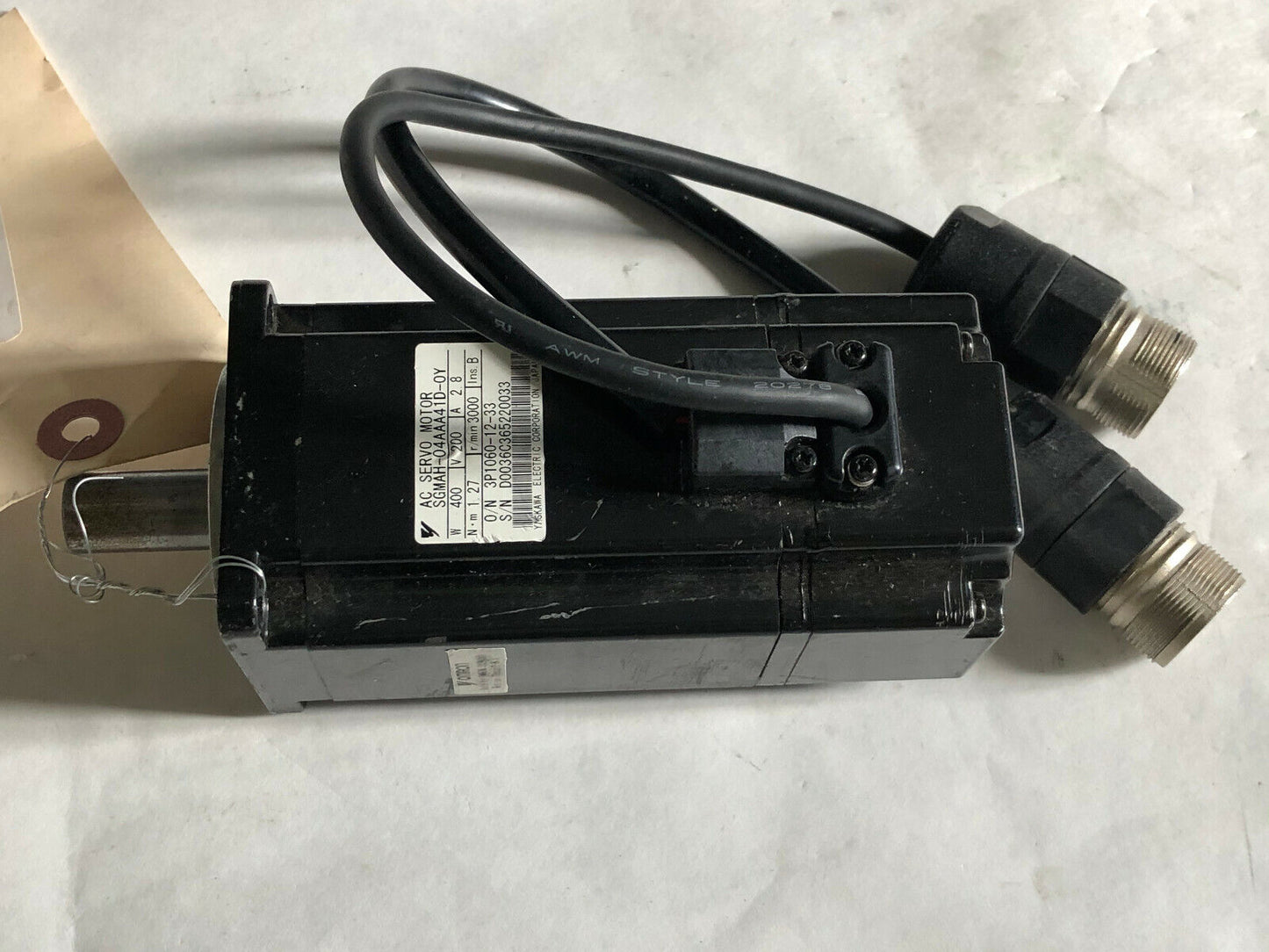 Yaskawa Sgmah-04Aaa41d-0Y Ac Servo Motor,2.8A,3000-Rpm,Sgmah-04Aaa41d-Oy,Ck